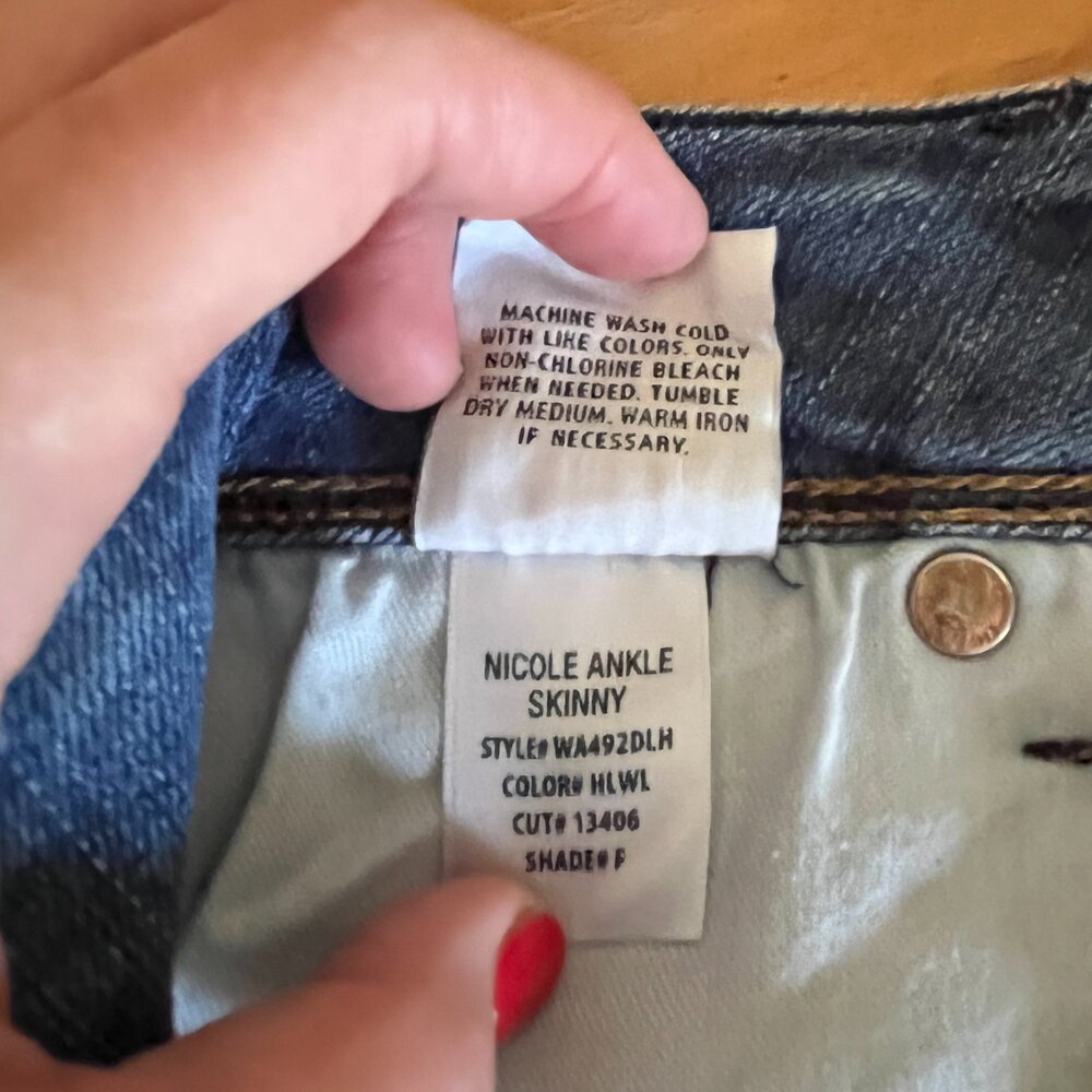 Hudson Jeans Nicole Ankle Skinny Hollywoodland Wash Flap Pockets - Picture 6 of 8